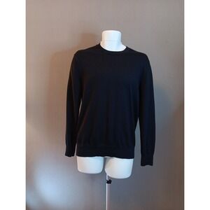 No8  No 8 H&M men wool jamper crew neck sweater Black Size Medium